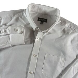 Ash & Erie Shirt Mens Medium White Long Sleeve Button Down Pocket Cotton Blend